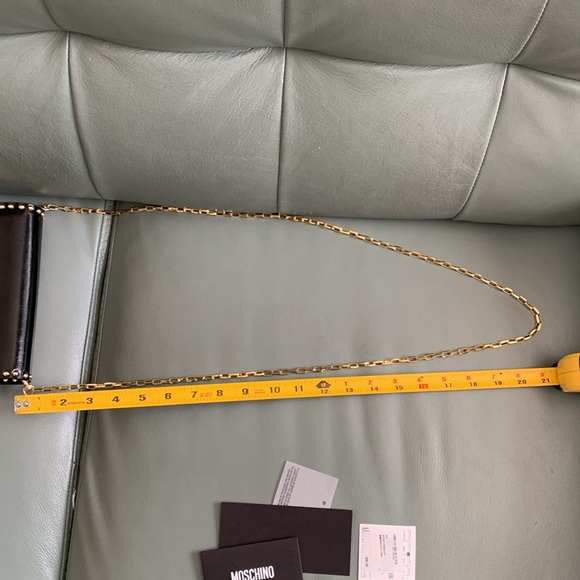 Moschino NWT Logo Leather Wallet on a Chain - Picture 14 of 14